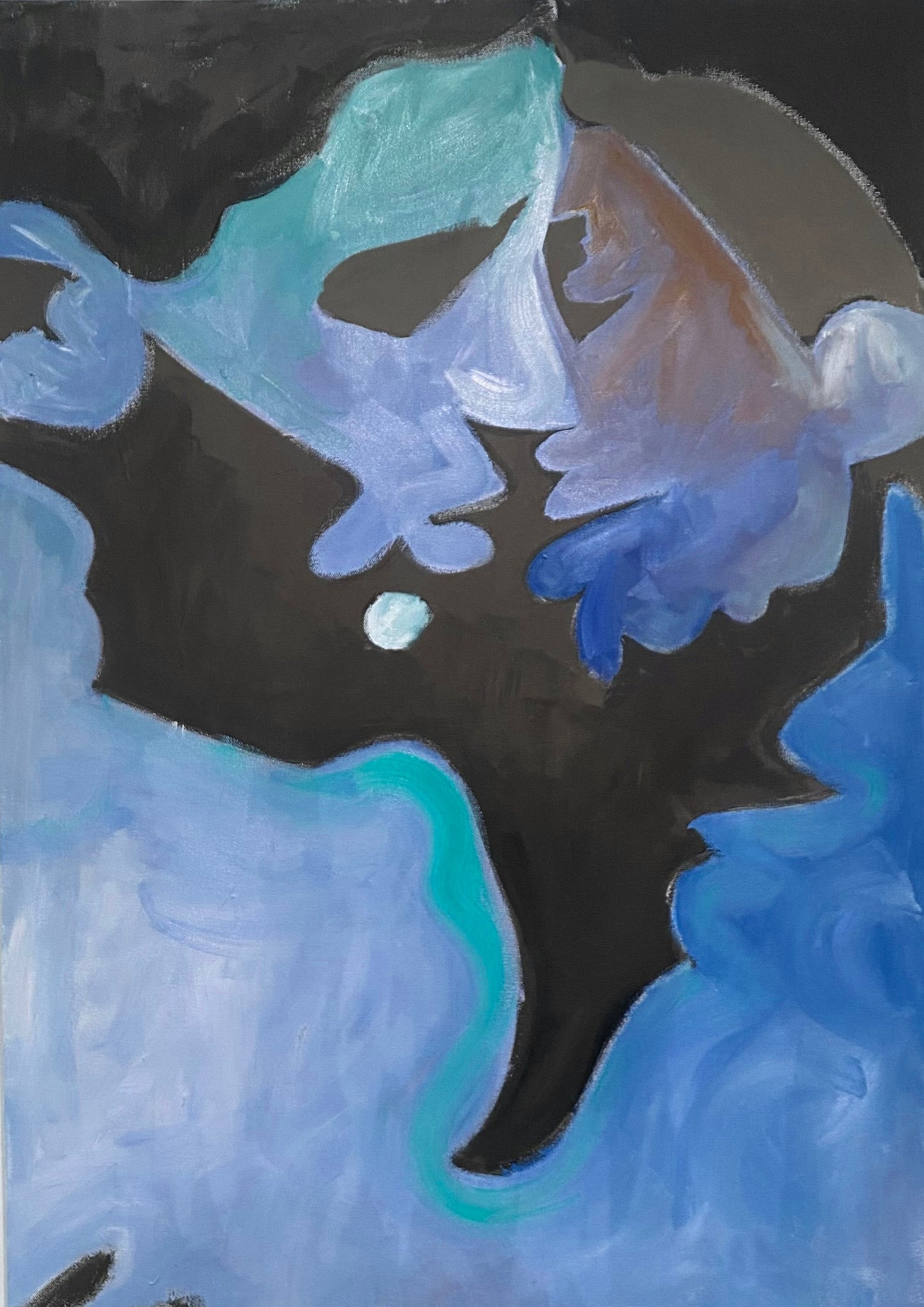 Tender lovers in blue